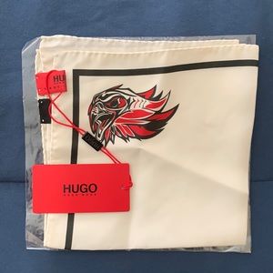 Hugo Boss Red/White Pocket Square